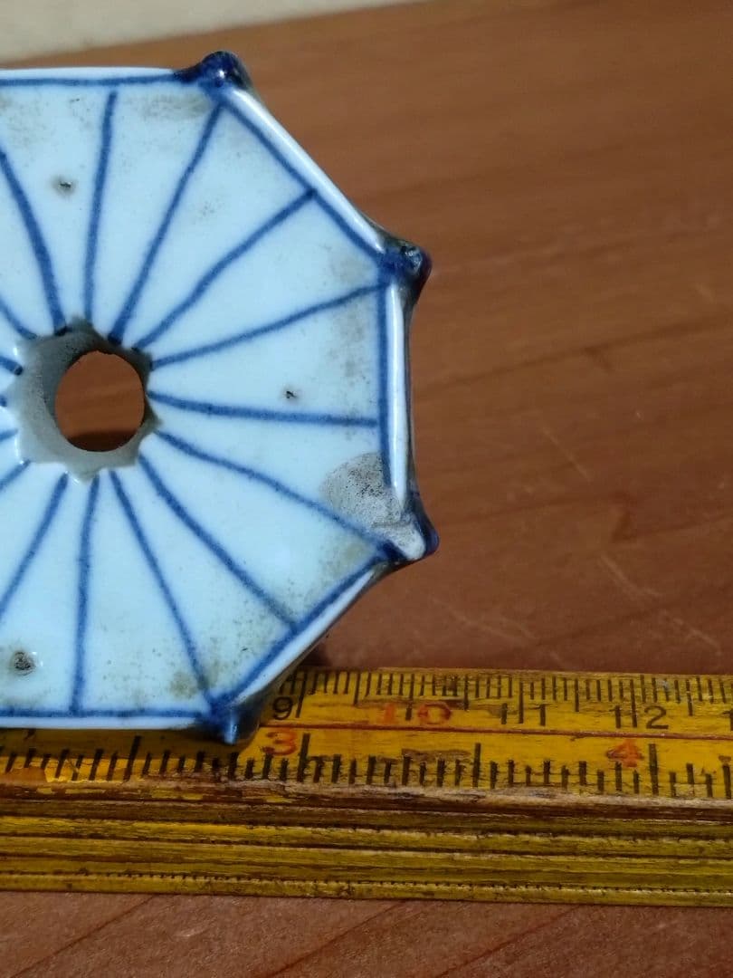 古染付 春曉 詩紋 蓋置 三宝 墨床 五言絶句