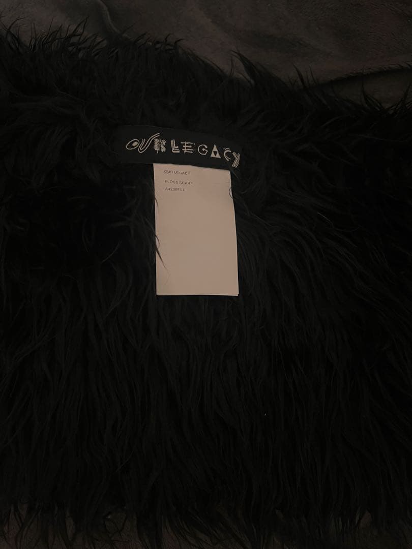 OUR LEGACY BLACK FAKE FUR マフラー