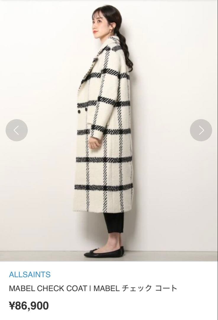 ジャケット・アウター ALLSAINTS MABEL CHECK COAT