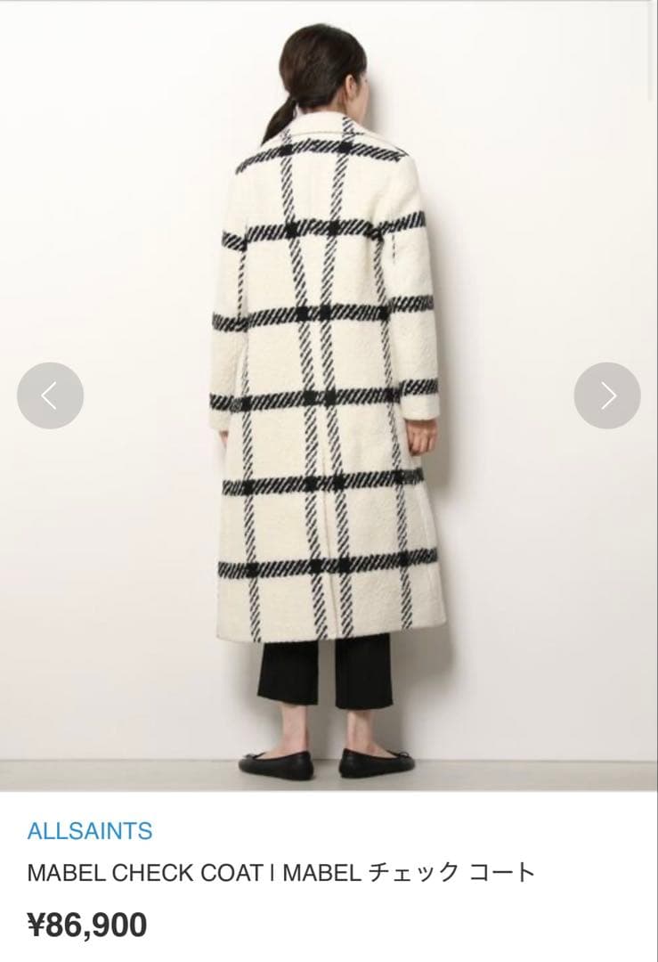 ジャケット・アウター ALLSAINTS MABEL CHECK COAT