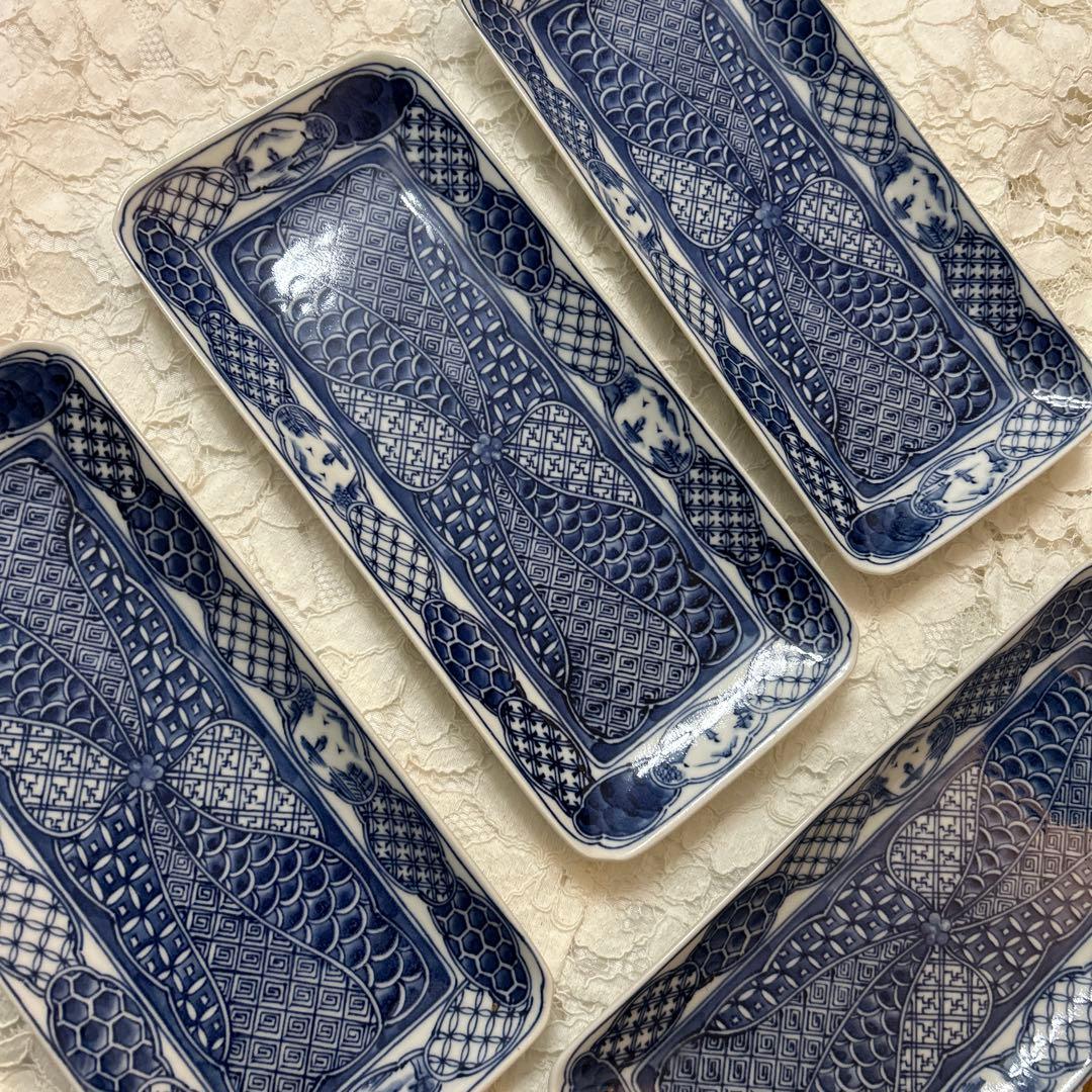 貴重✨長方形　皿4枚セット❣️美品