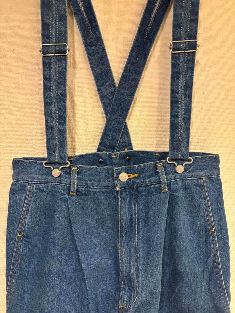 ウィムガゼット GEMINI　サスペンダーデニムパンツ　F　美品