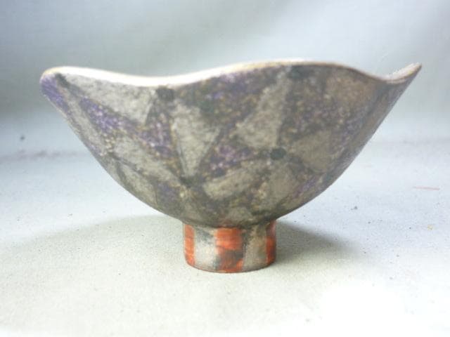前田正博　色絵金銀彩高杯　個展購入作品　鳥取県　師：藤本能道　酒器　ぐい呑　徳利