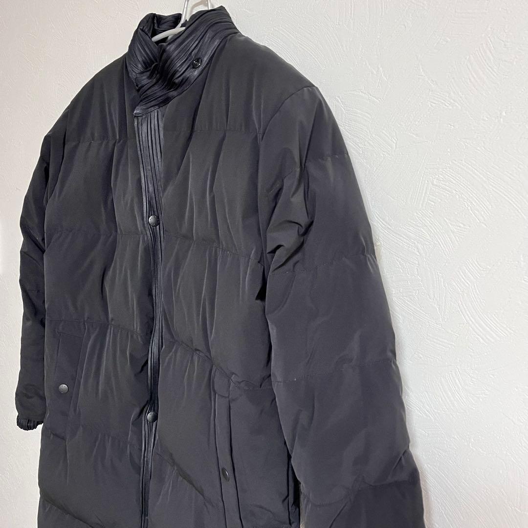 プリーツプリーズ ISSEY MIYAKE ロングダウンコート ブラック M