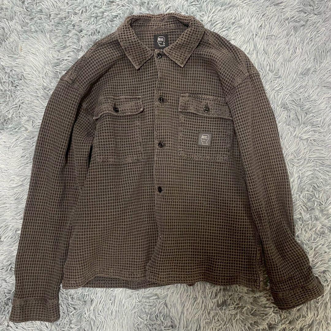 brain dead ワッフルボタンシャツ