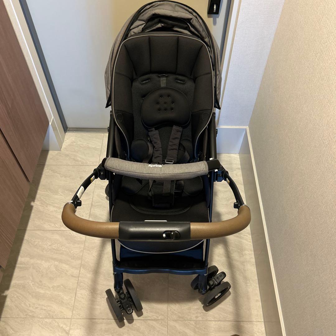 ラクーナクッションフリーAC グレー 2023 Ａ型ベビーカー レインカバー
