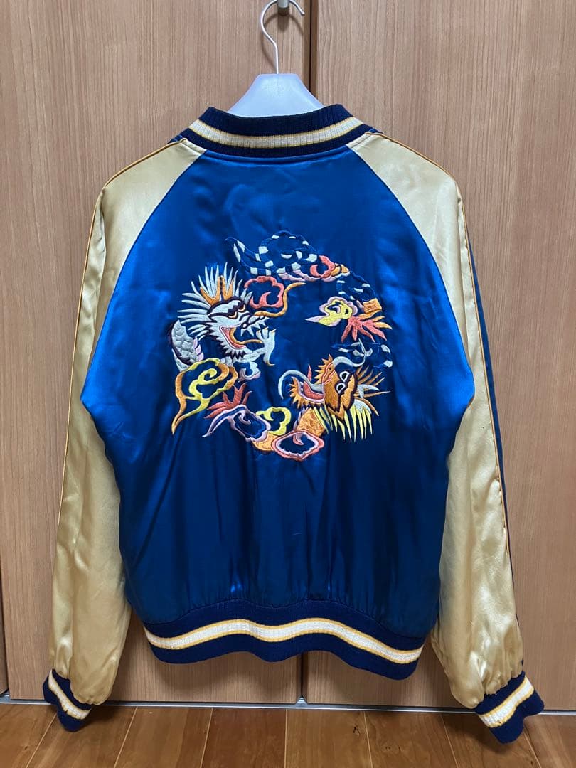 最終値下げ　スカジャン JOHN BULL サイズM 生地シルク GUAM 龍