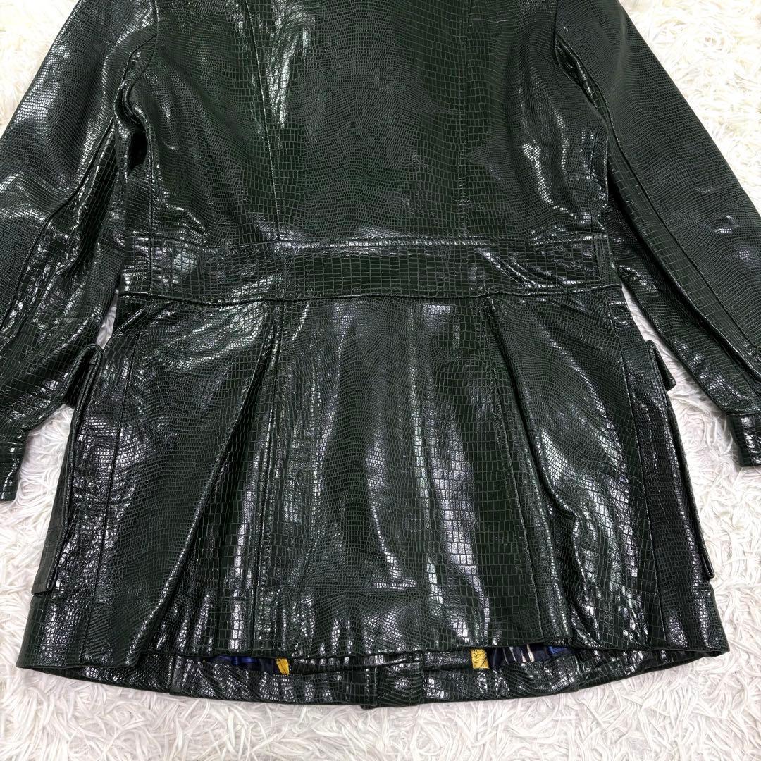 GOLD PFEILヴィンテージレザーコートカーキ