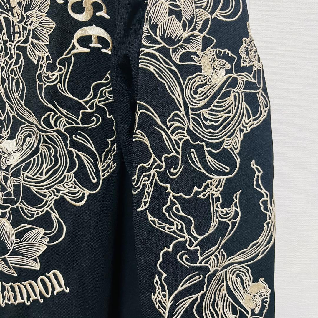 m*u様 【最安値・美品】爆裂爛漫娘　総柄刺繍　大日如来　和柄　スカジャン　ブル