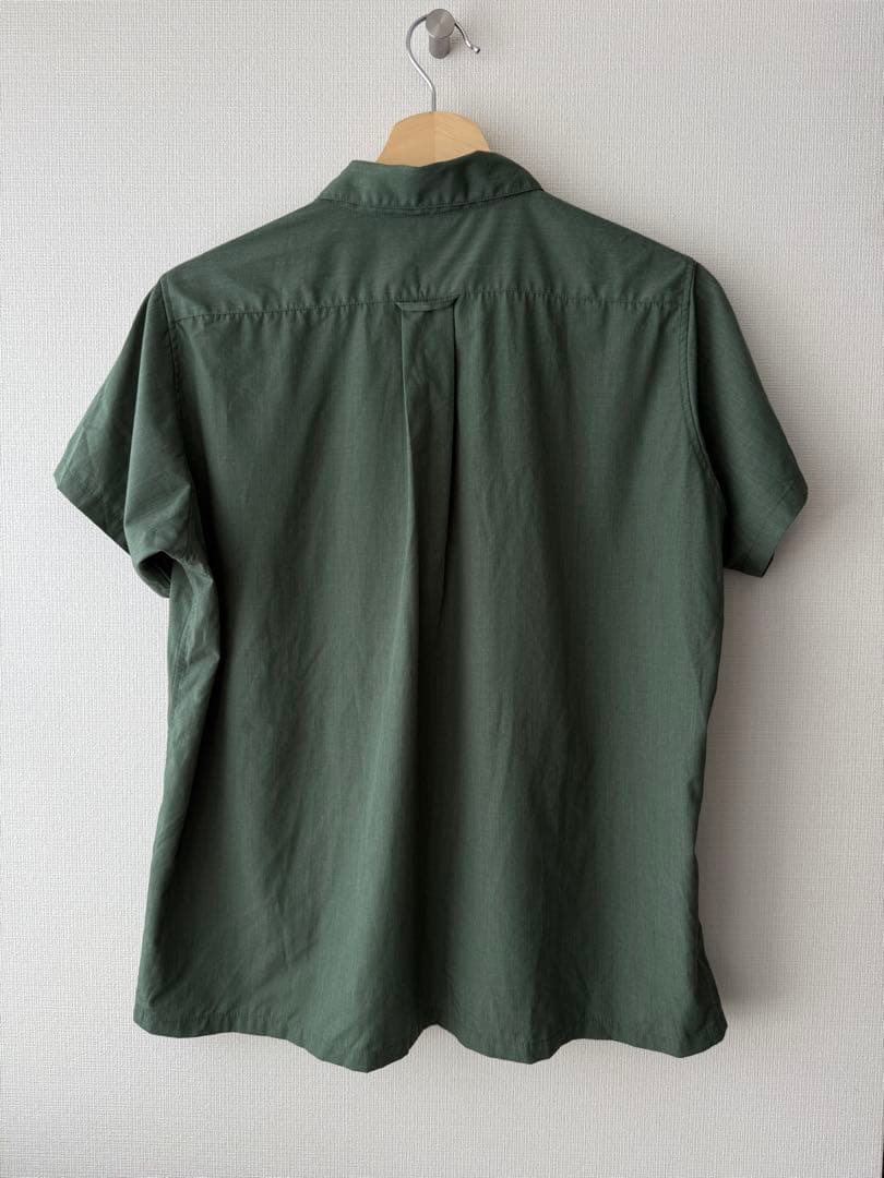 山と道　bamboo short sleeve shirt sage M