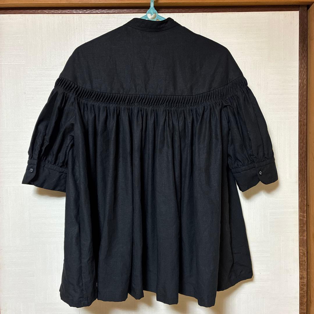 SCYE リネン タックブラウス ブラック38