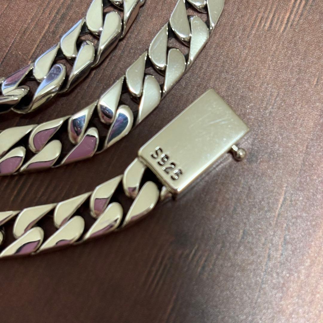 【S925刻印】US輸入　シルバーチェーンネックレス　ヴィンテージ　メキシカン