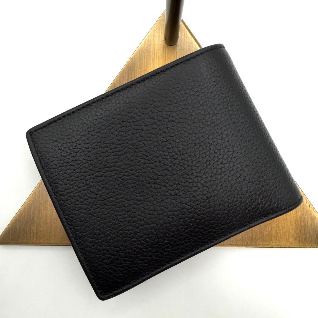 美品　Dior 二つ折り財布　サドル　オブリーク　ジャガード　ブラック　レザー