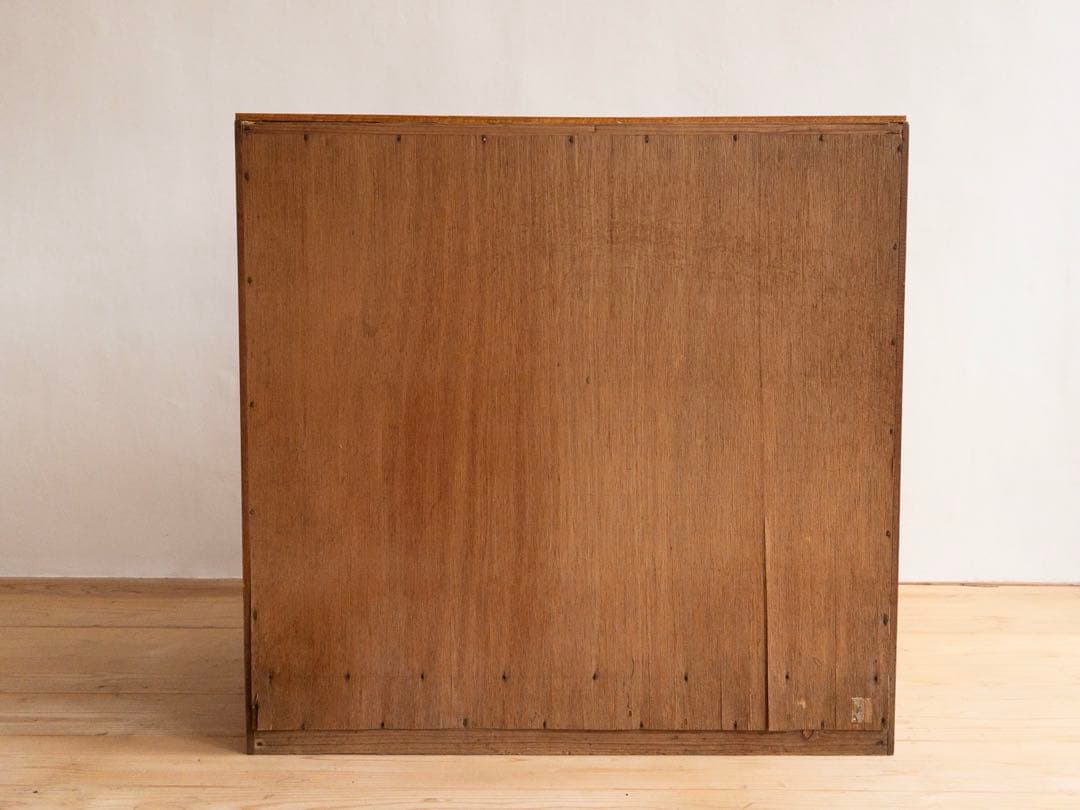 ガラス棚　木製　収納棚　引き戸　古道具　古家具　アンティーク