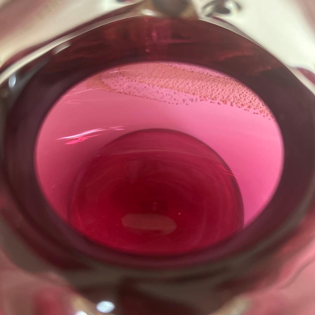 津軽びいどろ　金花　花器