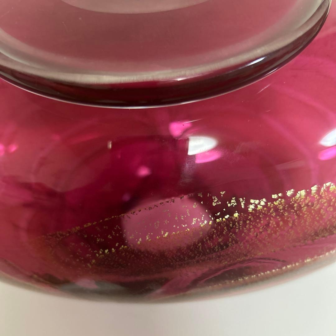 津軽びいどろ　金花　花器