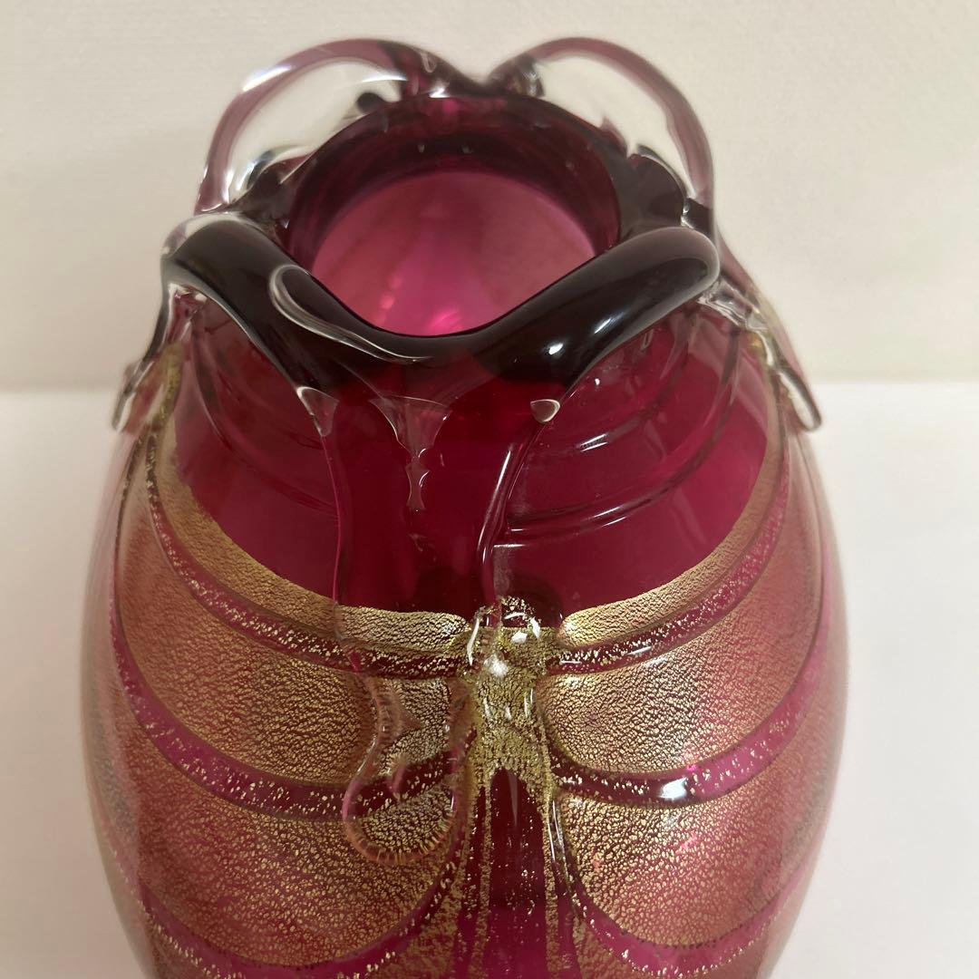 津軽びいどろ　金花　花器