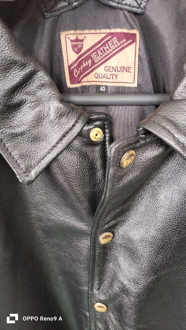 カ*ン様 カーフィーレザー　コーチジャケット　レザー本革　革ジャン 45000→