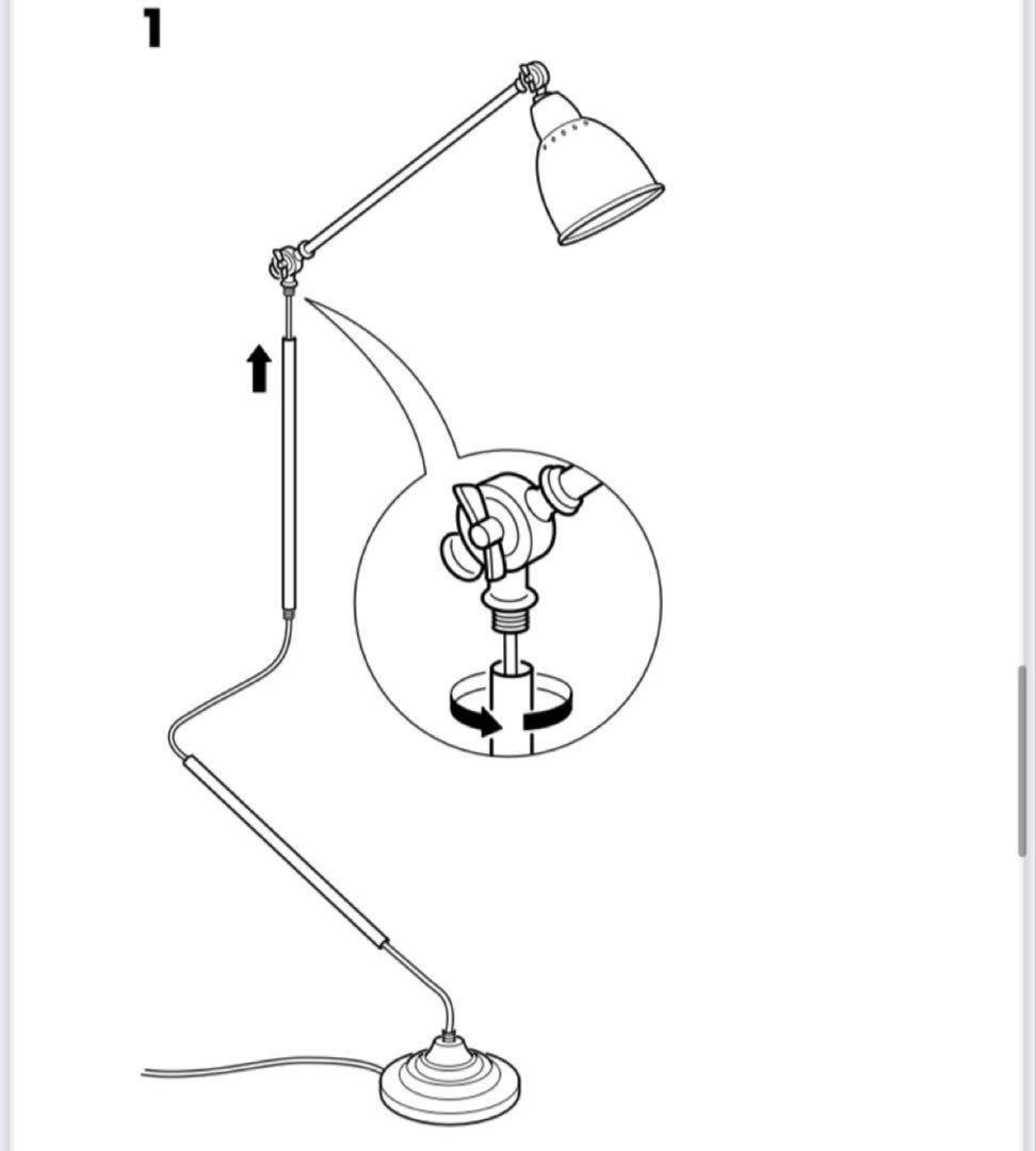 『廃盤商品』イケアBAROMETER フロアライト　スタンドライト　ゴールド