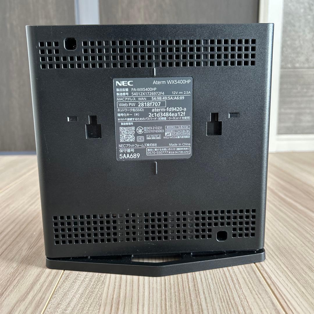 rickNEC Aterm WX5400HP 無線LANルーター