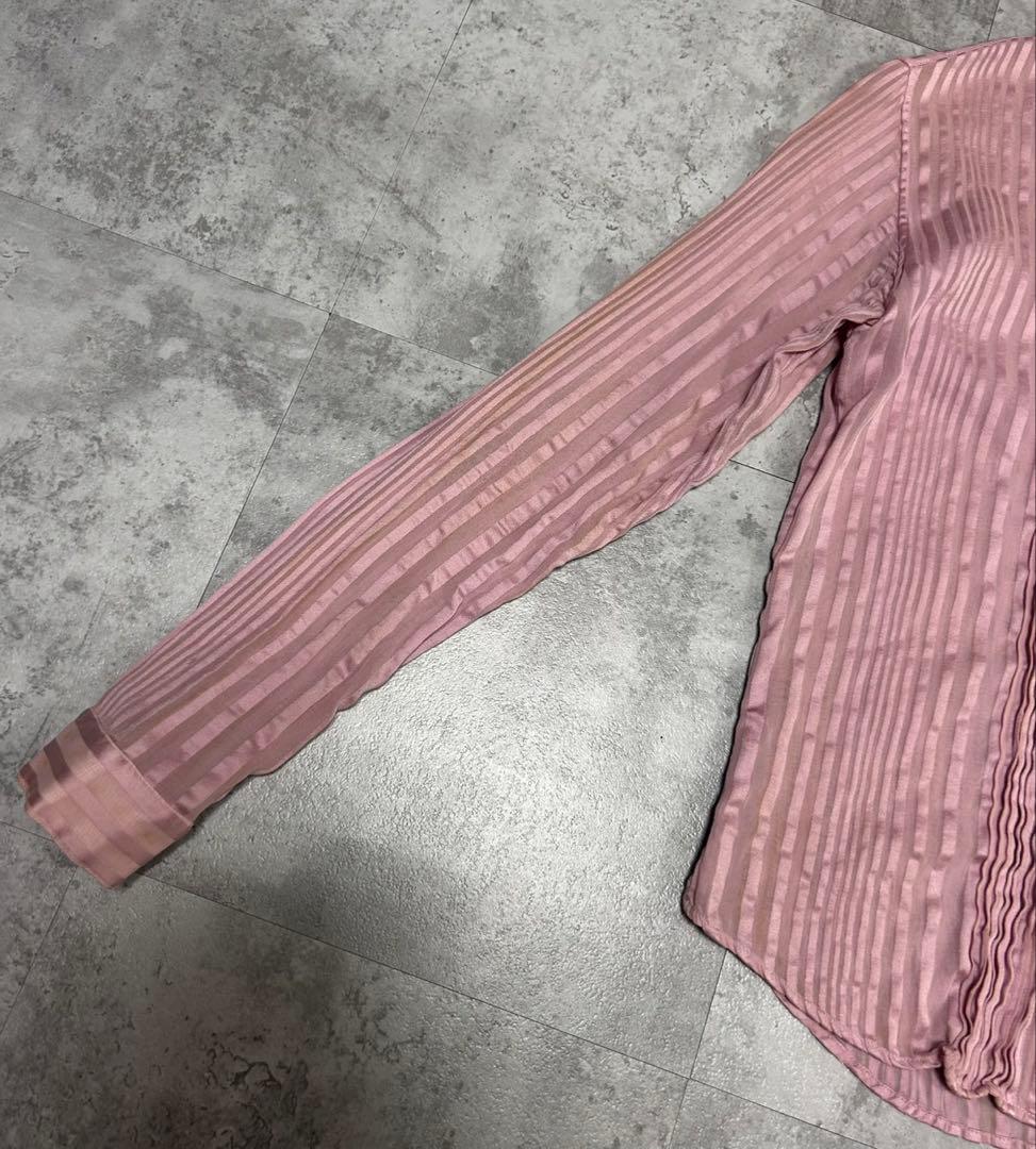 Dior Homme SS05 シアー　ストライプ　ドレスシャツ　36