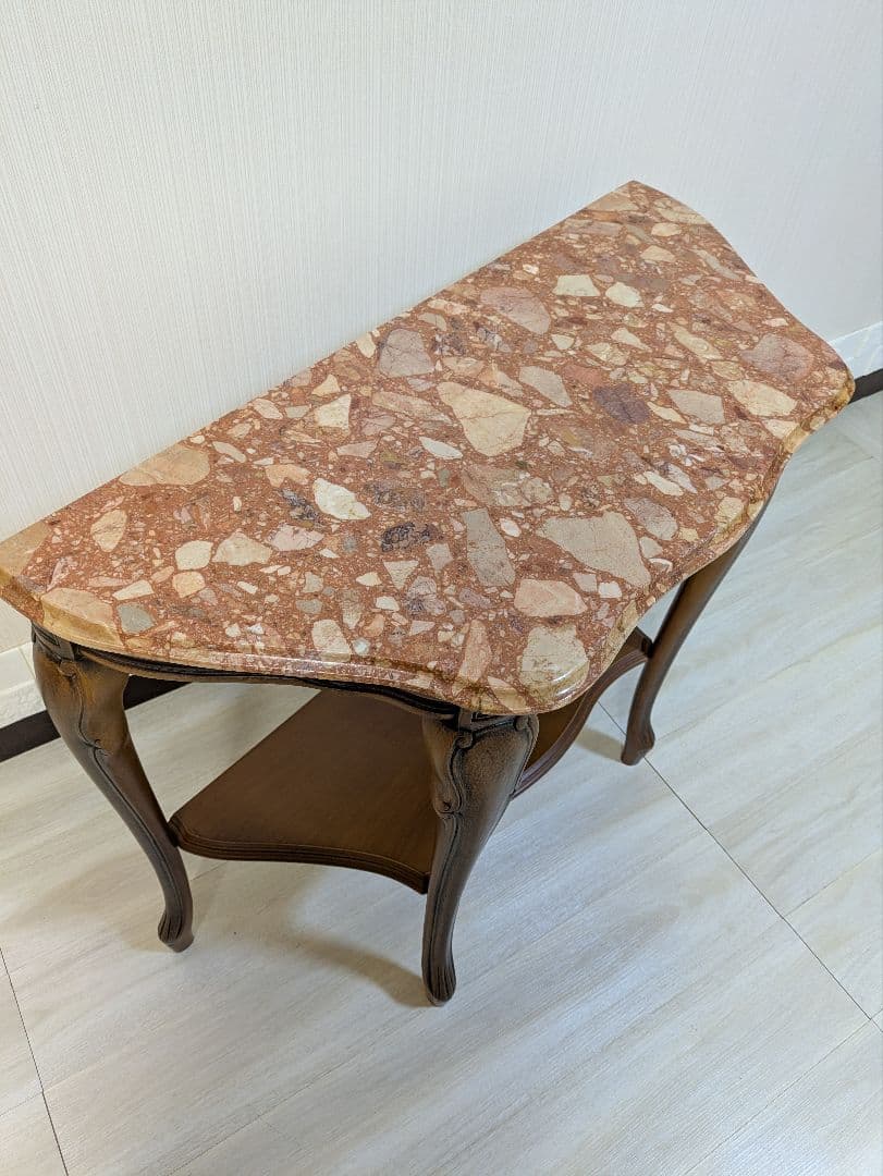 大理石　コンソールテーブル　サイドテーブル