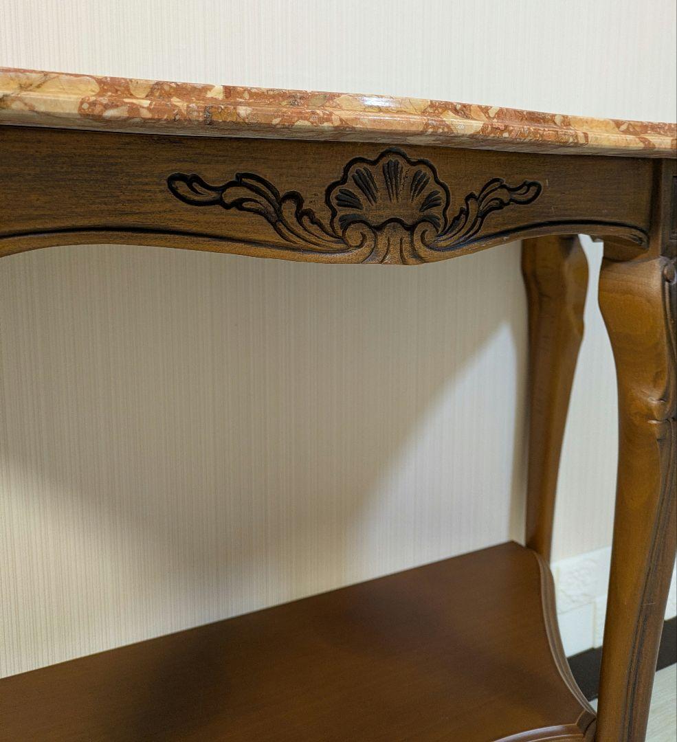 大理石　コンソールテーブル　サイドテーブル