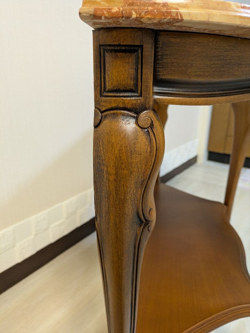 大理石　コンソールテーブル　サイドテーブル