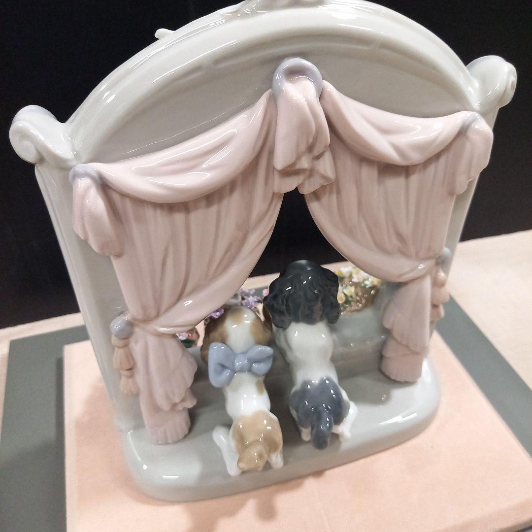 LLADRO リヤドロ 可愛いながめ ガラスケース付き 一部欠けあり