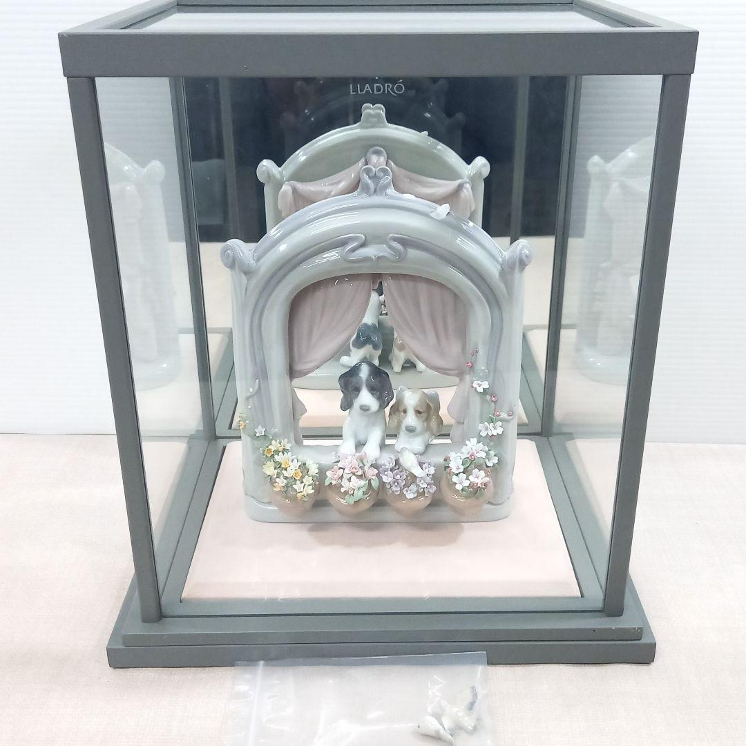 LLADRO リヤドロ 可愛いながめ ガラスケース付き 一部欠けあり