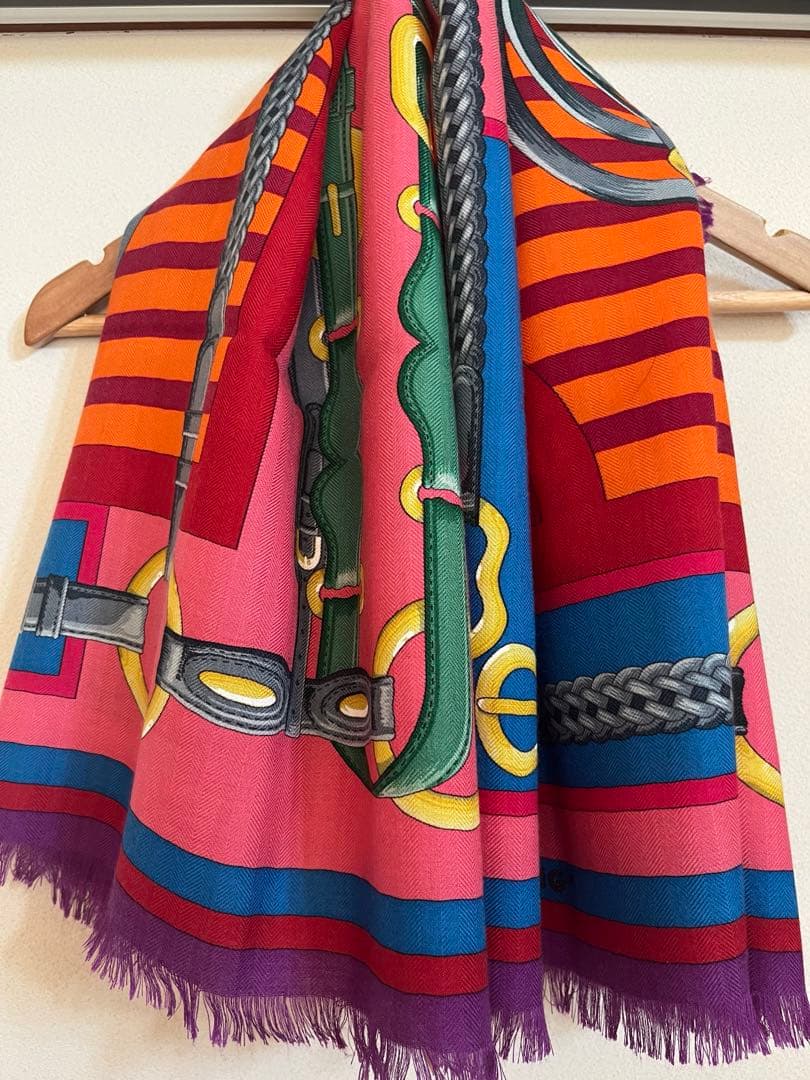 エルメス　カシミアシルク　スカーフ　90