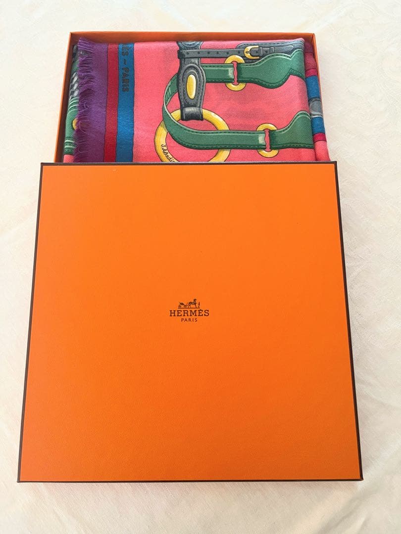 エルメス　カシミアシルク　スカーフ　90