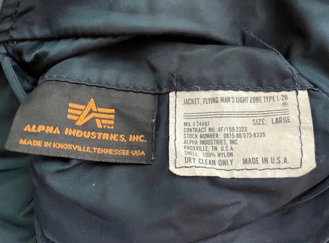 USA製 Alpha アルファ L-2B フライトジャケット ミリタリー