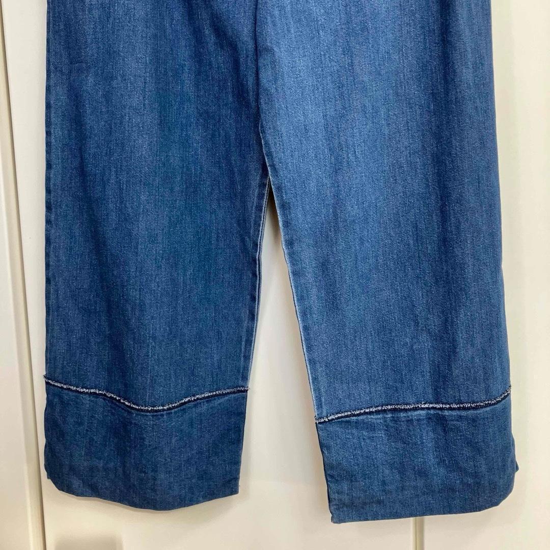 メヤメ DENIM GATHERED ALL IN ONE BLUE