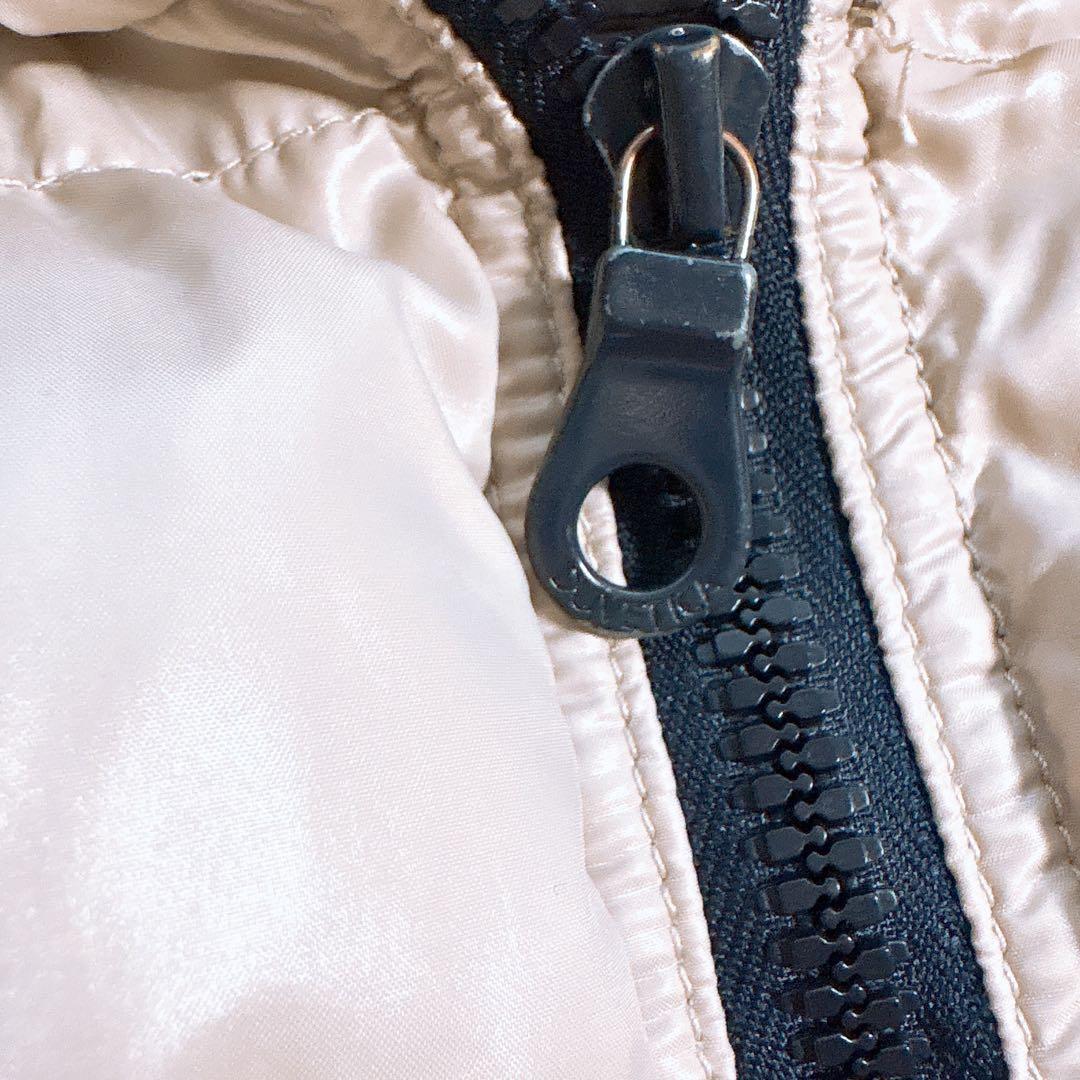 DUVETICA フード付きダウンジャケット ロング　38 ベージュ×カーキ