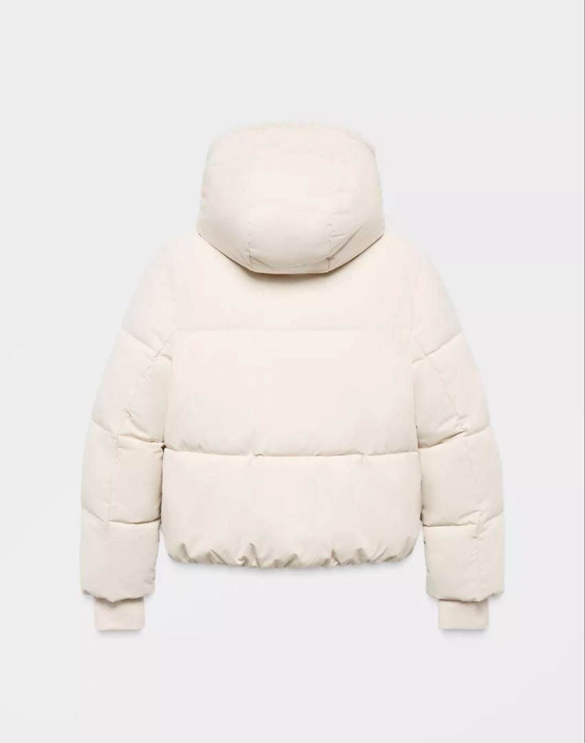ZARA ザラ　フェイクシープスキンフード付き撥水ウィンドブレーカーアノラック