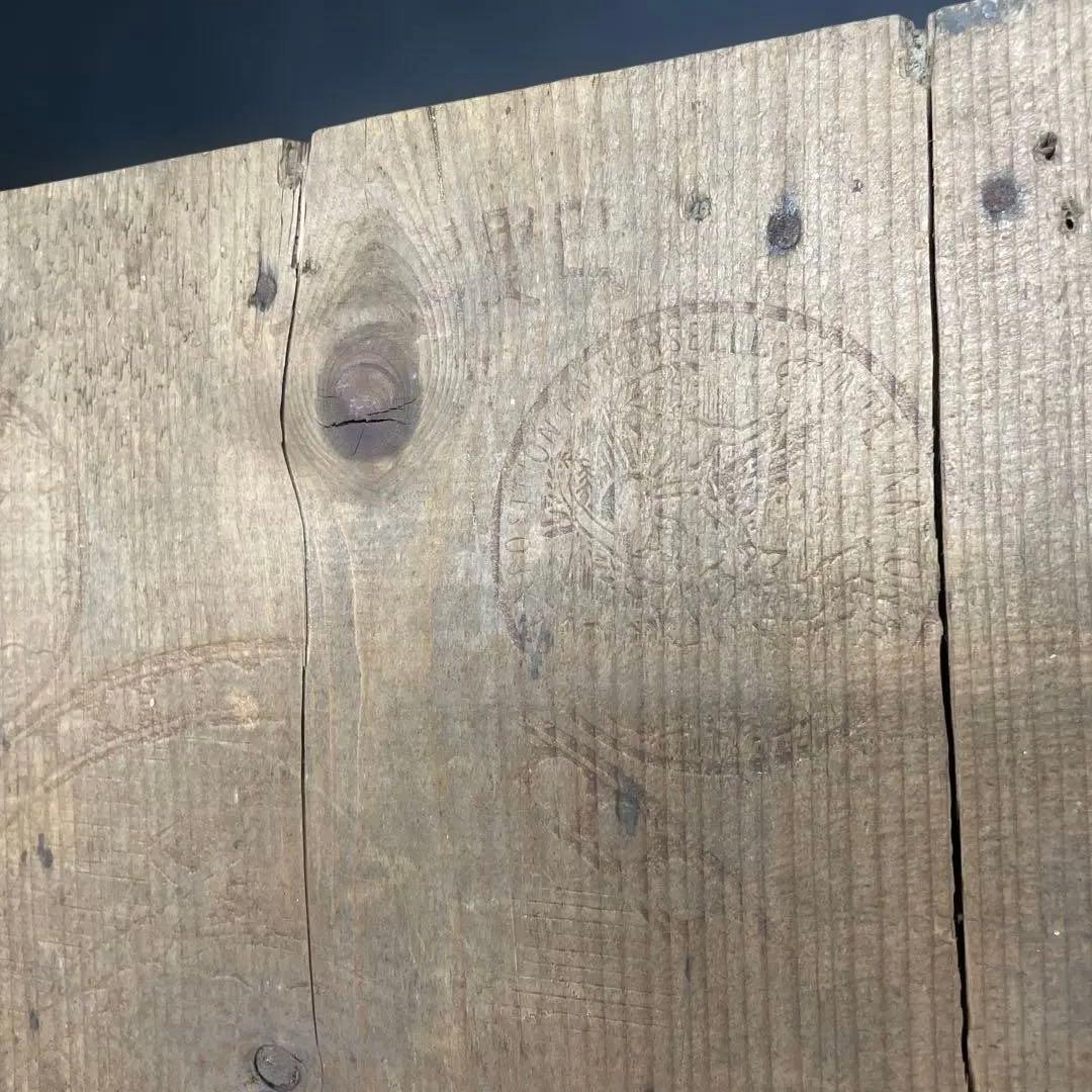 YEBISU アンティーク　 ヴィンテージ 刻印蓋付き　木箱　巴里万博記念ケース