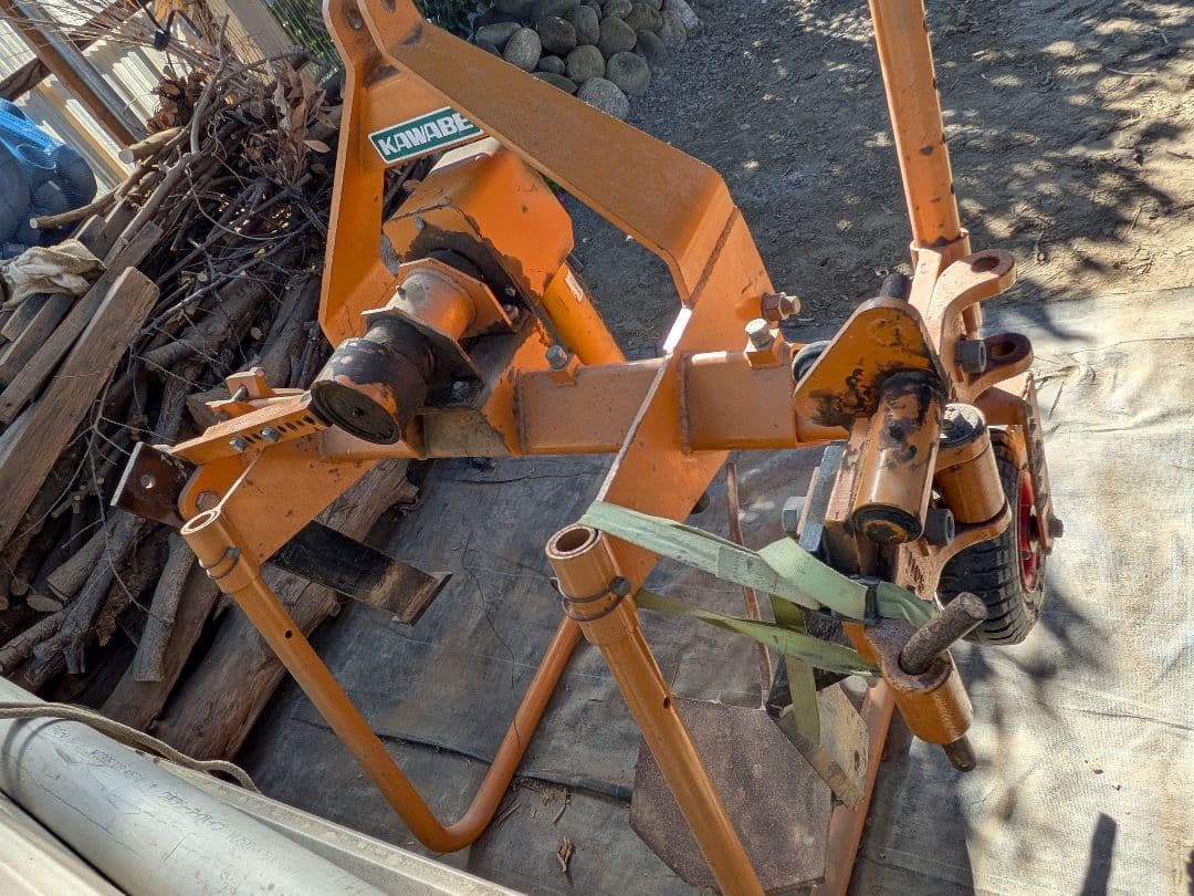 【静岡】カワベ　ネギ堀取り機　PTO式　トラクターアタッチメント　中古　引取限定