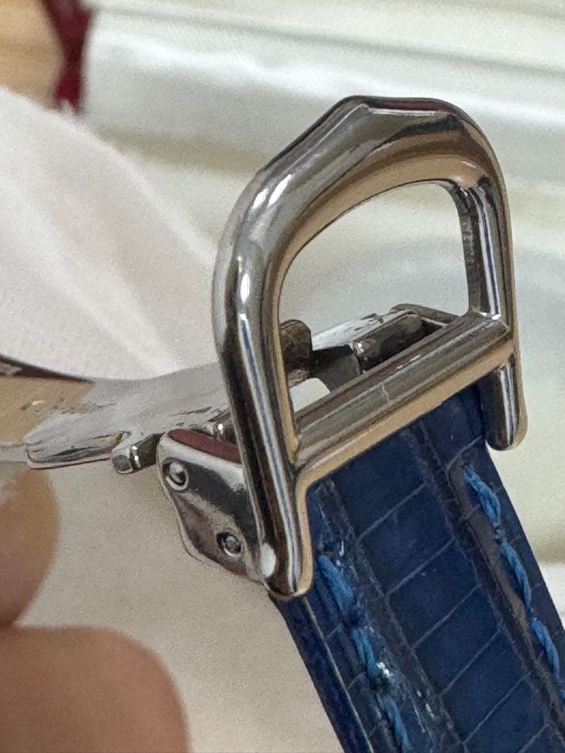 must de Cartier 腕時計 アナログ シルバー/ネイビー