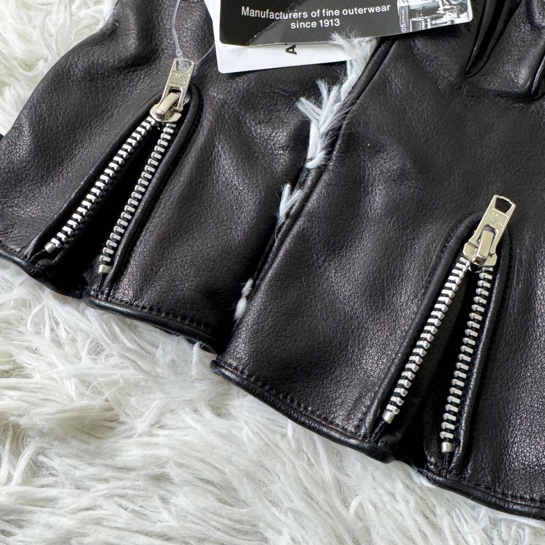 新品・タグ付き✨schott グローブ　手袋　レザー　ブラック　ワンスター　L