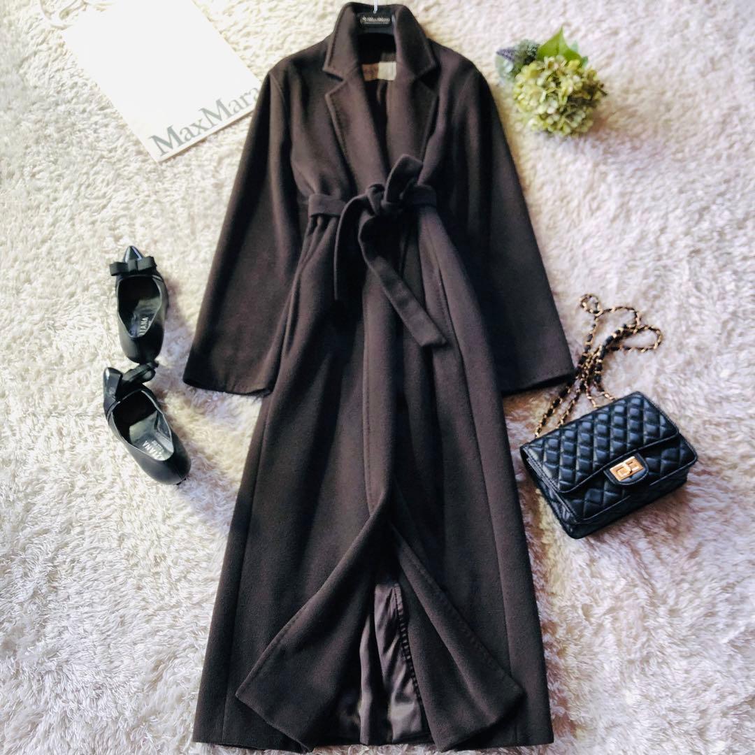 希少色✨美品 マックスマーラ マニュエラコート アルパカ 女優襟 オリーブ 40