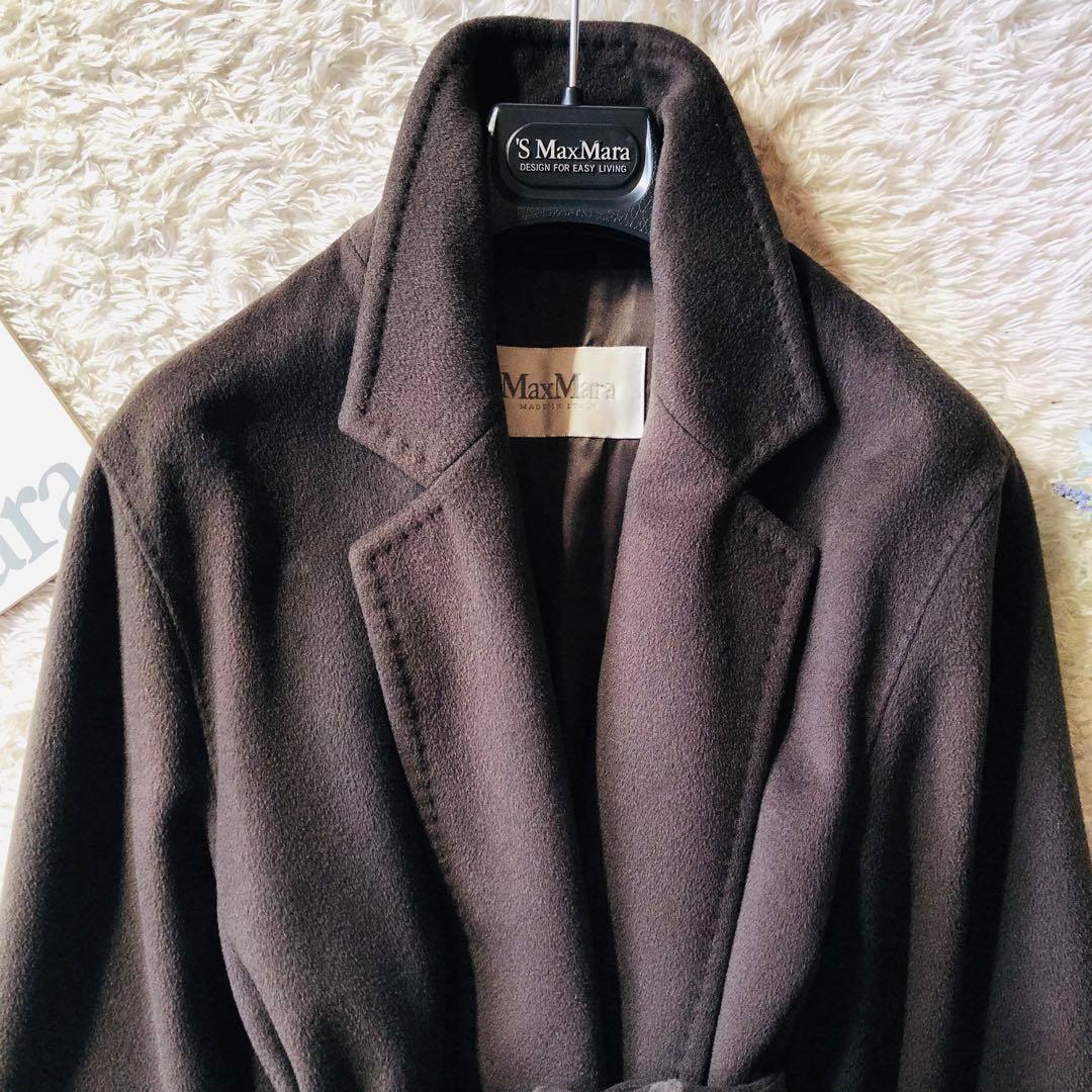 希少色✨美品 マックスマーラ マニュエラコート アルパカ 女優襟 オリーブ 40