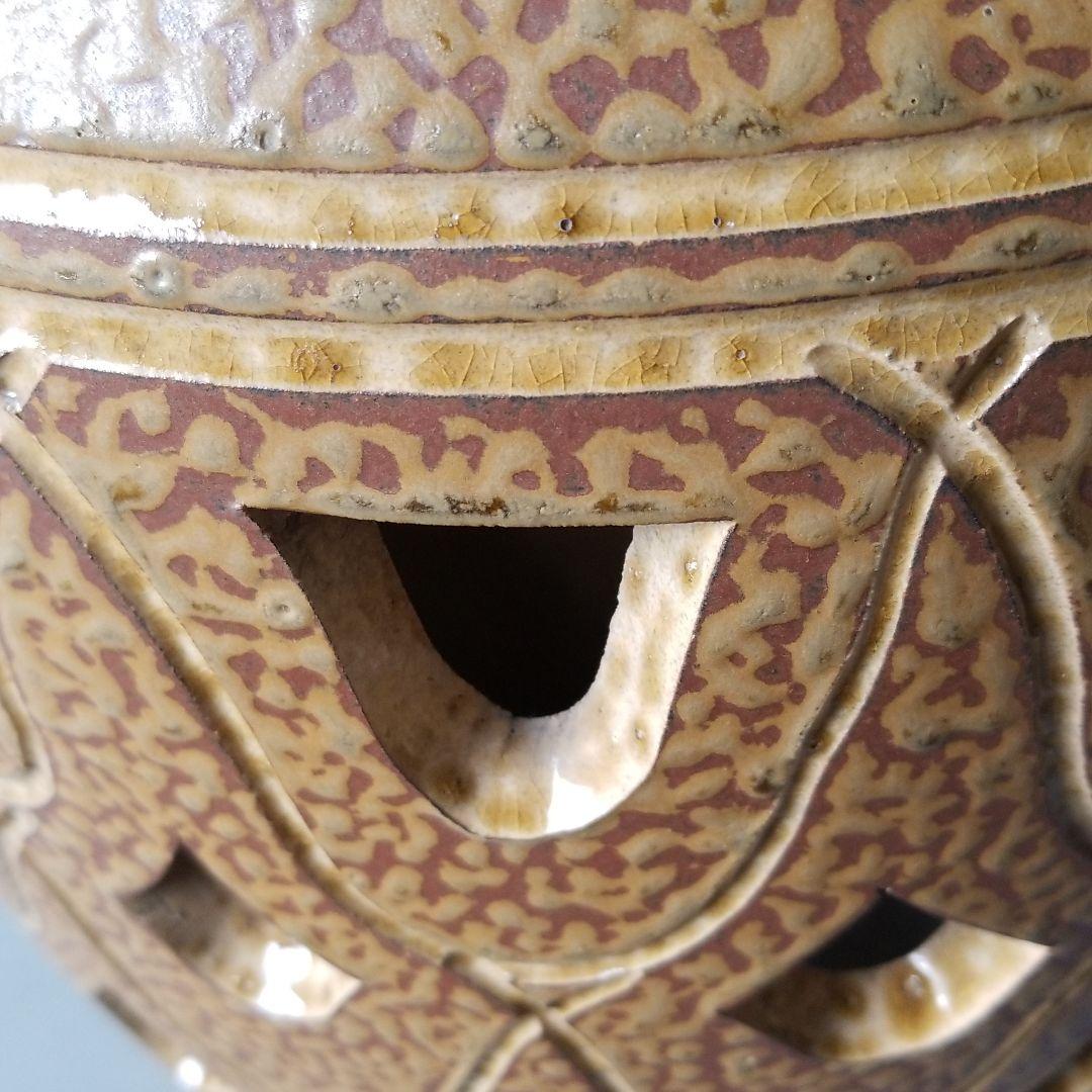 信楽焼傘立て  茶窯変 高さ４６cm