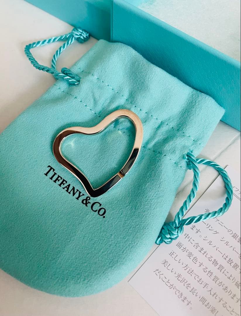 未使用　Tiffany & Co.のハート型キーリング