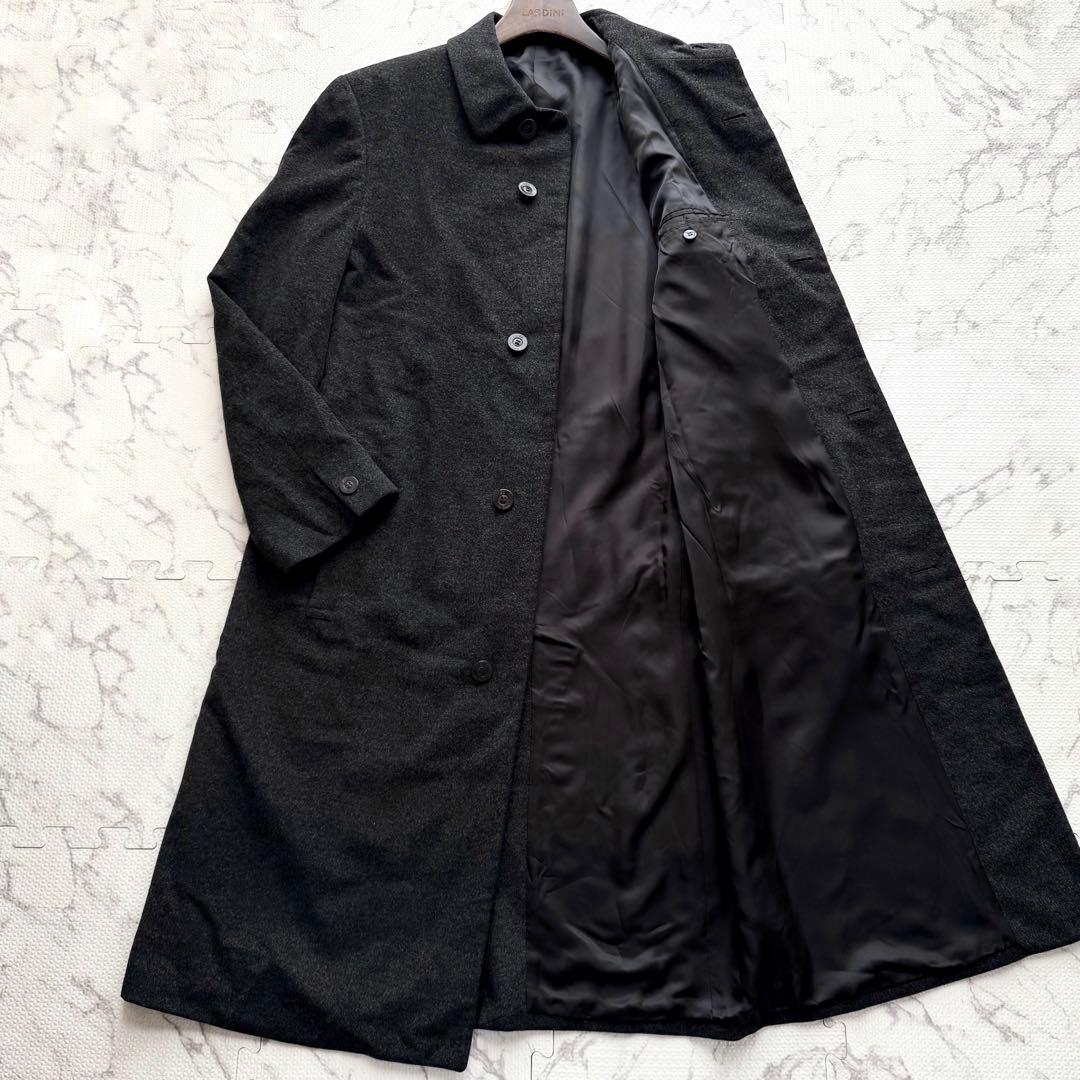 美品✨ZEGNA ゼニア ステンカラーコート ウール チャコールグレー系 L