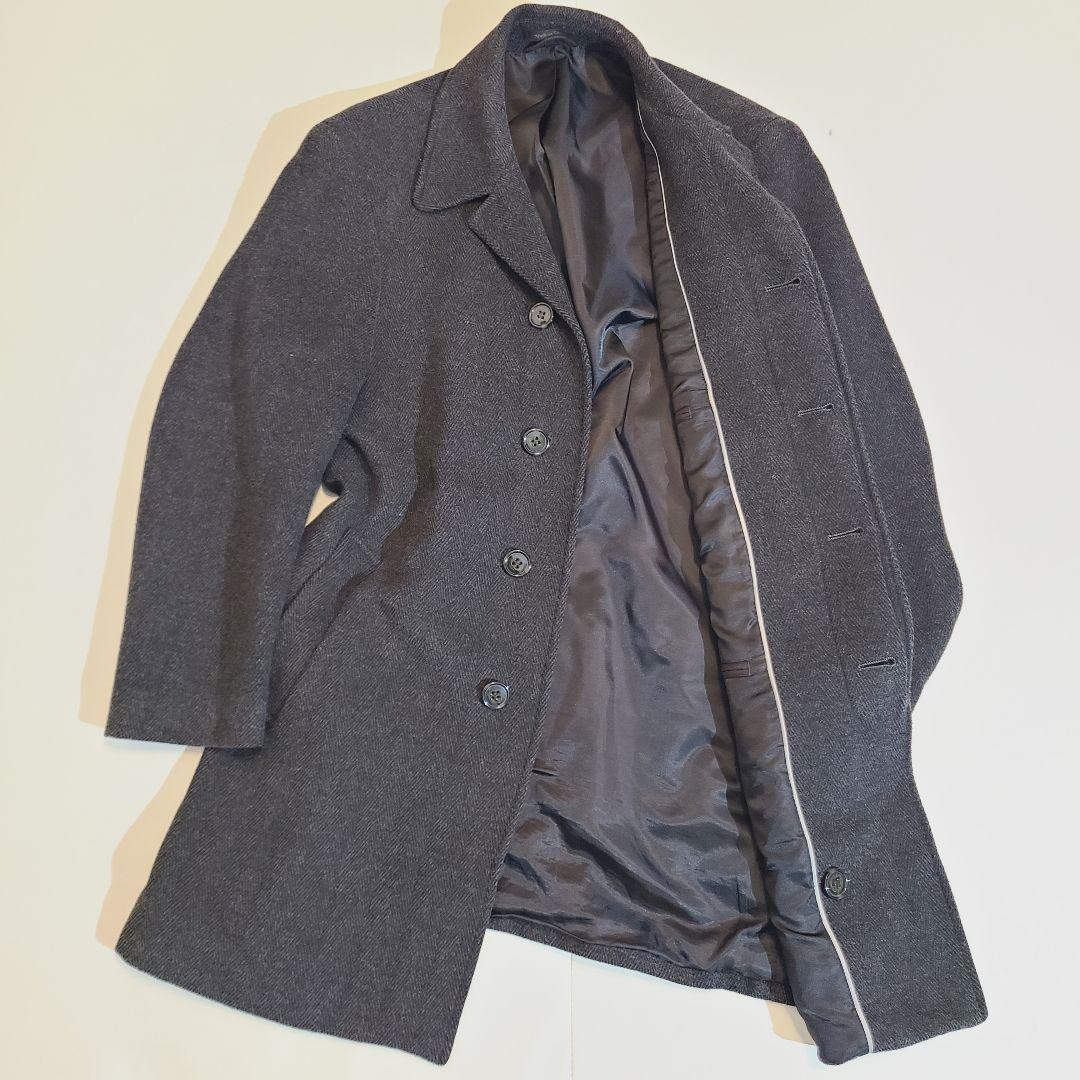 【美品】ローレンラルフローレン　チェスターコート　ウール　ヘリンボーン　Lサイズ