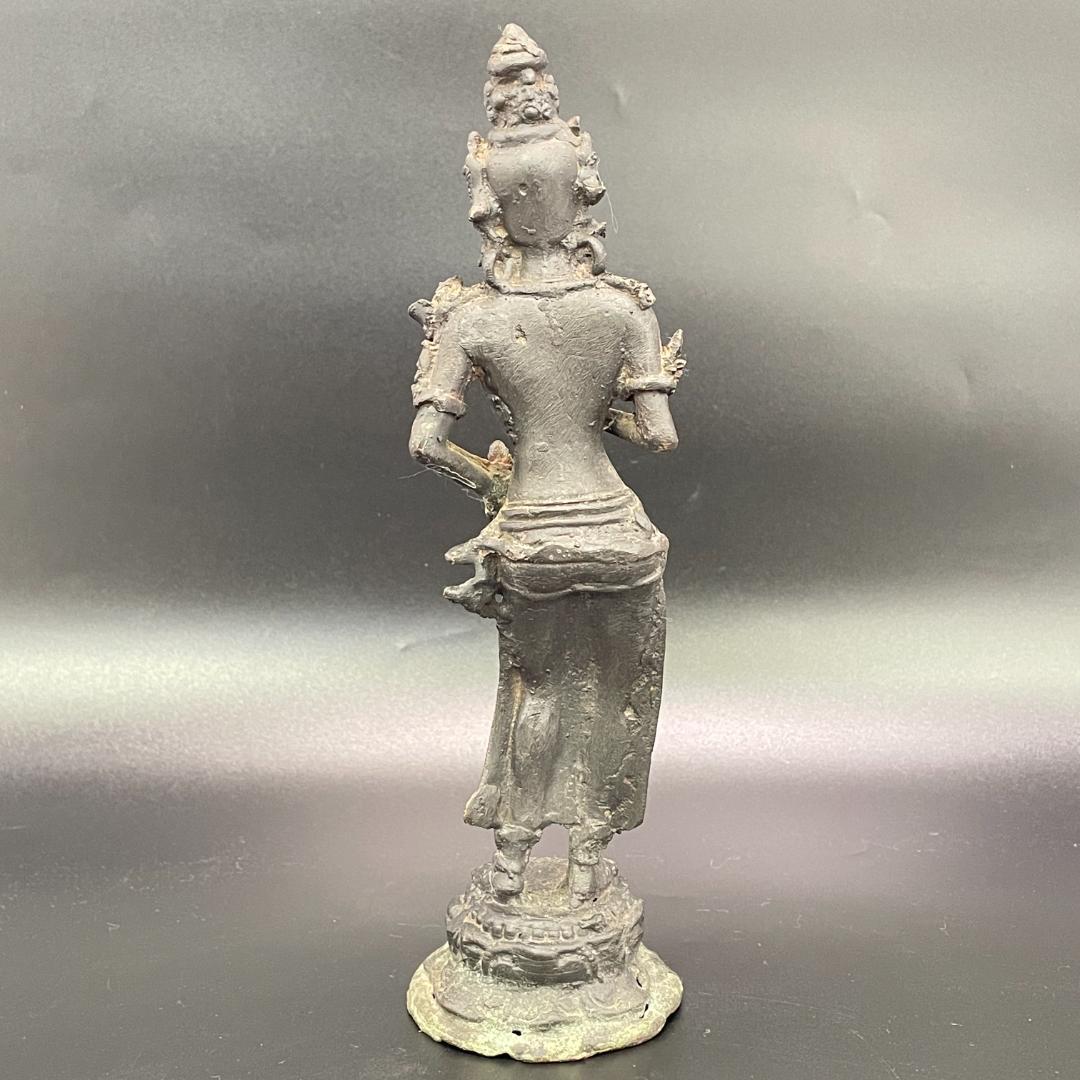 銅製 仏像 仏教美術 チベット仏教 立像 時代物 高さ約26.5cm SA26