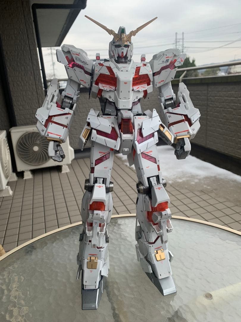 メガサイズ　1/48 ユニコーンガンダム、オマケHG グフとSDザク、ジャンク品