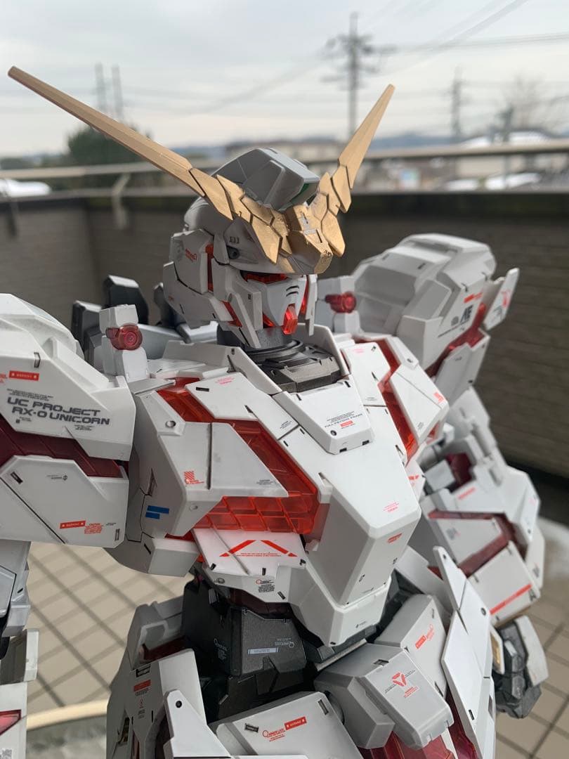 メガサイズ　1/48 ユニコーンガンダム、オマケHG グフとSDザク、ジャンク品