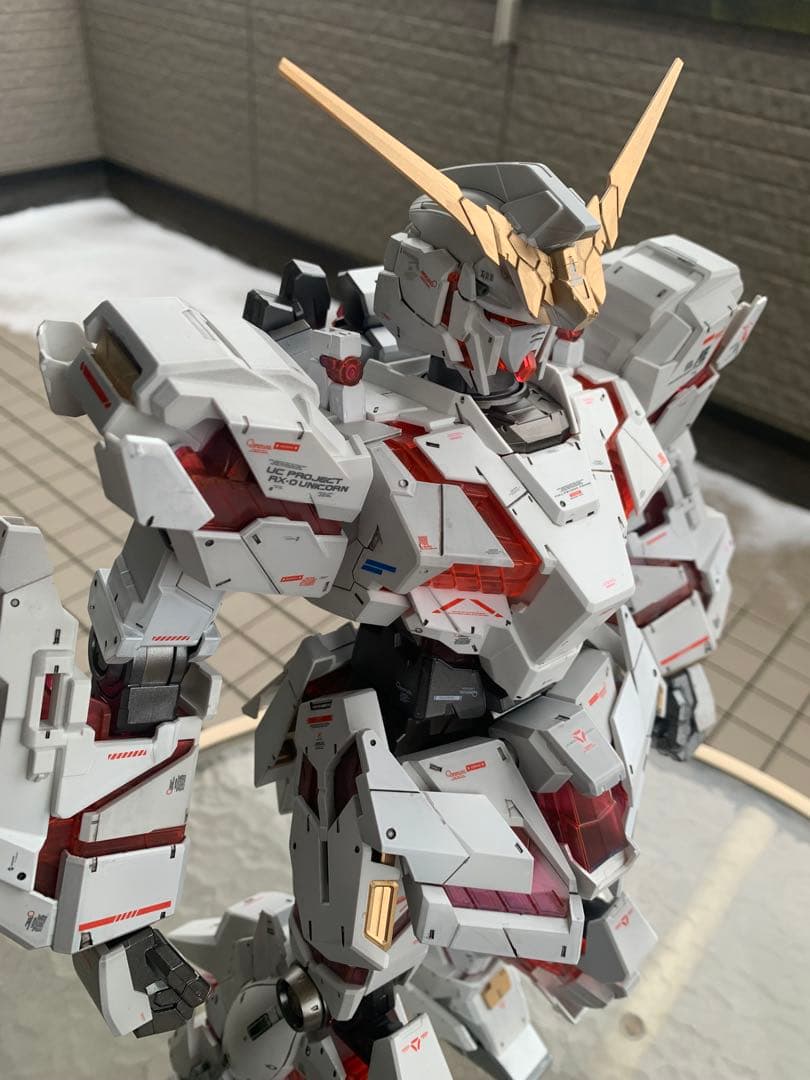 メガサイズ　1/48 ユニコーンガンダム、オマケHG グフとSDザク、ジャンク品